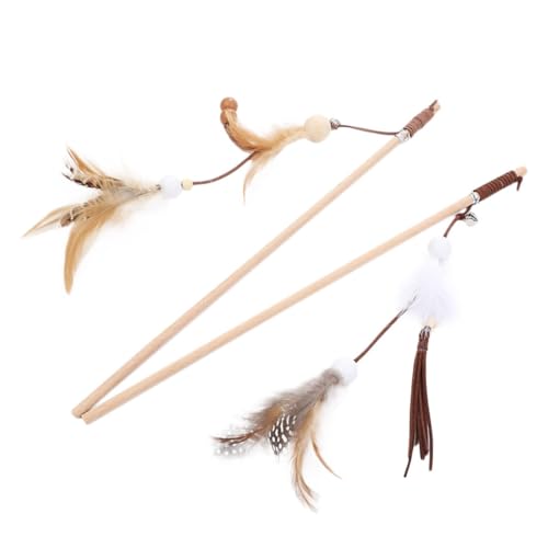 Kisangel 4stücke Interaktive Katzenangel Mit Federn Und Glöckchen Fördert Spiel Und Bewegung Für Katzen Spielzeug Für Haustiere Zur Steigerung Der Aktivität Und Bindung von Kisangel