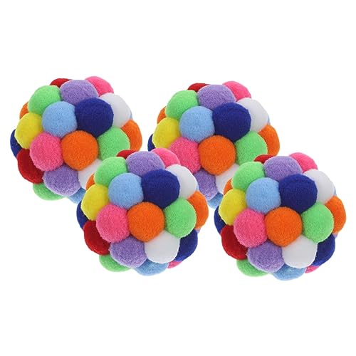 Kisangel Katzenspielzeug Bälle 4 Stück Bunte Flauschbälle Glocken für Indoor-Katzen Kratzen Unterhaltung Kisangel Katzenspielzeug Bälle 4 Stück Bunte Flauschbälle Glocken für Indoor-Katzen Kratzen Unterhaltung von Kisangel