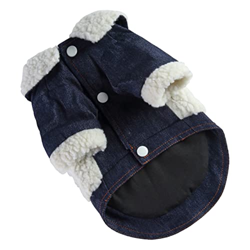 Kisangel 4 Stück Kleidung Für Haustiere Trendige Kleidung Winter-welpen-Jeans Winter Hundemantel Warmes Haustier Hoodies Mit Reißverschluss Trim Mantel Traktionsset Haustier Hund Polyester von Kisangel