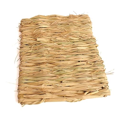 Kisangel 4 Stücke Hamster Matte Hand Woven Stroh Nest Matte Sicher für Chinchilla Guinea 28x20cm Kisangel 4 Stücke Hamster Matte Hand Woven Stroh Nest Matte Sicher für Chinchilla Guinea 28x20cm von Kisangel