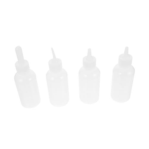 Kisangel 4 Stück PET-Flasche hundezubehör Nuckelflasche Haustierflasche Werkzeug Futtermittel für Haustiere Neugeborene Katzenfutter Welpen Zubringer Suite Katze fütterung Flasche Kieselgel von Kisangel