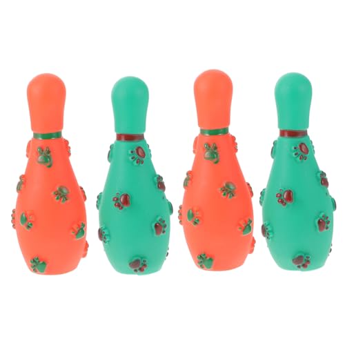 Kisangel 4 Stück Quietschendes Langlebige Interaktive Hundekauspielzeuge aus Robustem mit Pfoten Design für Zahnpflegendes Apportieren und Spielerisches Training Zufällige Zufällige Farbe von Kisangel