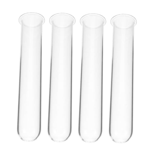 Kisangel 4 Stück Reagenzglasvase wissenschaftliche Reagenzgläser Klare Reagenzgläser für Pflanzen messen Glaswaren Glasblumenvase Reagenzglas aus praktisches Transparent von Kisangel