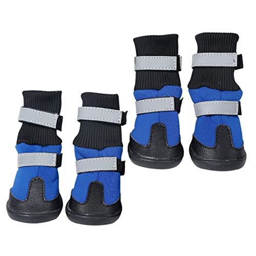 Kisangel Outdoor-haustierschuhe – 4 Stück Hundeschuhe – Stilvolle Warme Schuhe Mit Reflektorstreifen Für Bei Nacht Kisangel Outdoor-haustierschuhe – 4 Stück Hundeschuhe – Stilvolle Warme Schuhe Mit Reflektorstreifen Für Bei Nacht von Kisangel