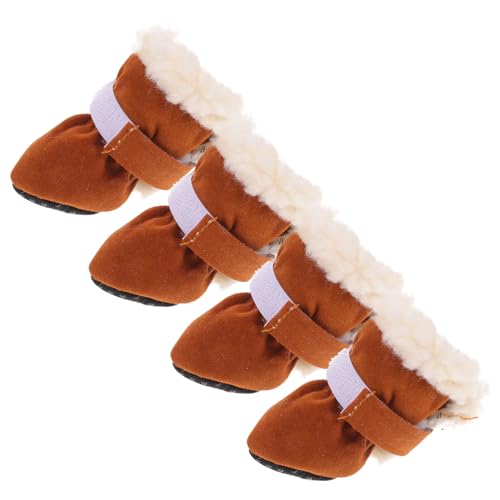 Kisangel Hunde-Schneestiefel Für Große Hunde Schneestiefel Klebrige Riemen Haustierschuhe Hundeleggings Haustierbedarf Flanellmaterial von Kisangel