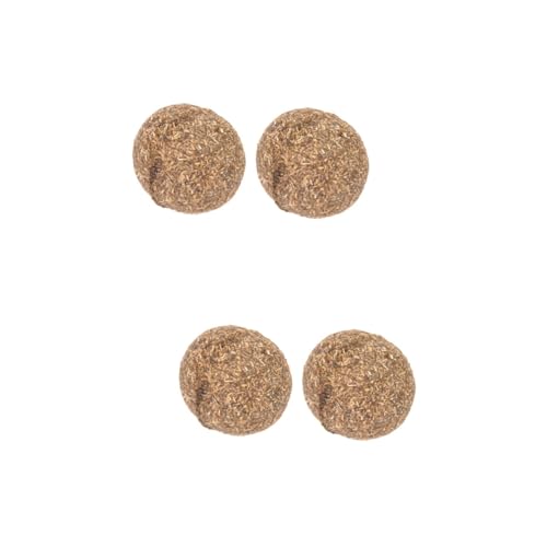 Kisangel 4 Spielzeug für Haustiere Katzenminze-Ball lustiges Katzenspielzeug Spielzeuge Kauspielzeug für Katzen - -Kugeln kauen Katzenminze Bälle Snack von Kisangel