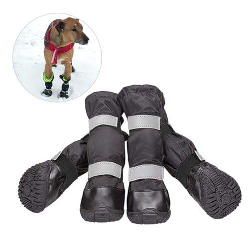 Kisangel 4 Stück Stiefel für Hunde Hundeschuhe Schuhe für Hunde Hundestiefel der Hund Haustierschuhe Regenstiefel von Kisangel