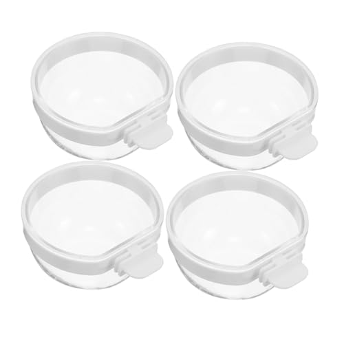 Kisangel 4 Stück Teiliges Abnehmbare Transparente Futter Wassernäpfe aus Kunststoff mit Halterung Hängend Spritzgeschützt für Papageien Wellensittiche Nymphensittiche Kisangel 4 Stück Teiliges Abnehmbare Transparente Futter Wassernäpfe aus Kunststoff mit Halterung Hängend Spritzgeschützt für Papageien Wellensittiche Nymphensittiche von Kisangel