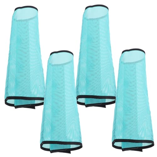 Kisangel 4 Stück Teiliges Mesh-fliegenstiefel Pferde Atmungsaktive Locker Sitzende Beinschützer mit Rutschfester Passform Elastische Leichte Pferdebeinwickel gegen Fliegenbisse und Ermüdung von Kisangel