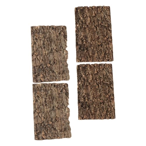 Kisangel 4pcs Reptil Tank Zubehör Echt Baum Rinde Hintergrund Für Bartagamen Lebensraum Decor von Kisangel