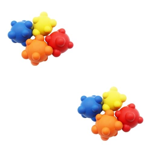 Kisangel 4stücke Gummi Hundespielzeug Unregelmäßige Bouncing Für Hunde Sicheres Und Langlebiges Kauspielzeug Farben Zufällig Für Interaktive Spiele Und Kauen von Kisangel