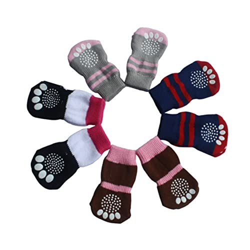 Kisangel Haustiersocken für Hunde Stricksocken Söckchen rutschfeste Unterseite Baumwolle Weiches Material M-Pack Kisangel Haustiersocken für Hunde Stricksocken Söckchen rutschfeste Unterseite Baumwolle Weiches Material M-Pack von Kisangel