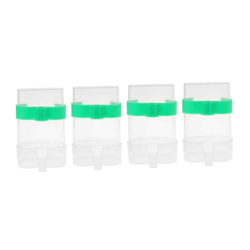 Kisangel Papageienkäfig-wasserzufuhr 4-teilig Vogel-wasserspender Papageien-Feeder Vogel-Feeder-zubehör Haustier-trinkwerkzeug von Kisangel