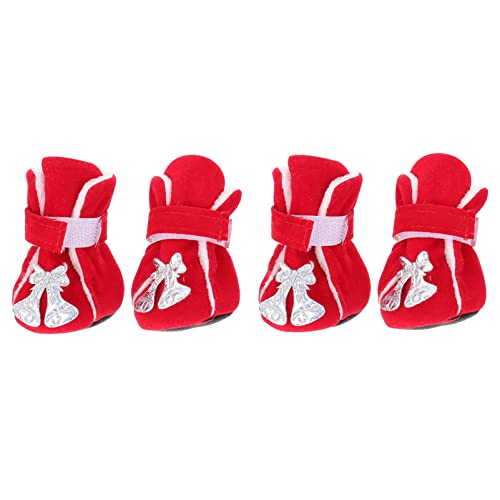Kisangel 4 Stück Weihnachtshaustier-Baumwollschuhe Stiefel Weihnachtsschuhe Für Hundespaziergänge Weihnachtshundeschneeschuhe Hundeschuhe Für Den Winter Heimtierbedarf Baumwolle Rot Kisangel 4 Stück Weihnachtshaustier-Baumwollschuhe Stiefel Weihnachtsschuhe Für Hundespaziergänge Weihnachtshundeschneeschuhe Hundeschuhe Für Den Winter Heimtierbedarf Baumwolle Rot von Kisangel