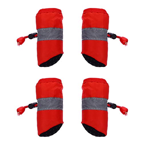 Kisangel Haustierschuhe Hund 4 Pc Weihnachten Hundestiefel Weich Und Bequem Rot - Sohle Kisangel Haustierschuhe Hund 4 Pc Weihnachten Hundestiefel Weich Und Bequem Rot - Sohle von Kisangel