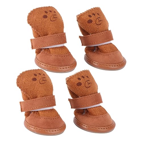 Kisangel 4pcs Hund Schuhe Warme Haustier Schnee Stiefel Haustier Hund Stiefel für Hunde Größe XL Kaffee Farbe Kisangel 4pcs Hund Schuhe Warme Haustier Schnee Stiefel Haustier Hund Stiefel für Hunde Größe XL Kaffee Farbe von Kisangel