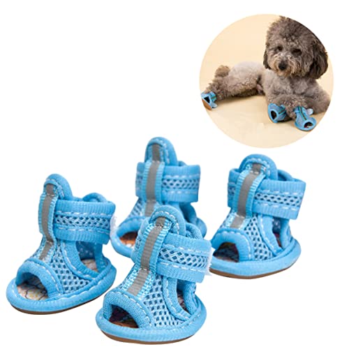 Kisangel 4 Stück Atmungsaktive Hundeschuhe - Haustier-Stiefel-mesh-Sandalen Mit - Sohle Größe 5 - Haustierbedarf Kisangel 4 Stück Atmungsaktive Hundeschuhe - Haustier-Stiefel-mesh-Sandalen Mit - Sohle Größe 5 - Haustierbedarf von Kisangel