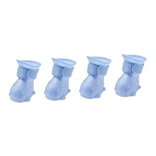 Kisangel 4 Stück wasserdichte Hundeschuhe für Hunde rutschfeste Tep Regenstiefel Hellblau für Outdoor Aktivitäten und Pfotenschutz bei Regen Kisangel 4 Stück wasserdichte Hundeschuhe für Hunde rutschfeste Tep Regenstiefel Hellblau für Outdoor Aktivitäten und Pfotenschutz bei Regen von Kisangel