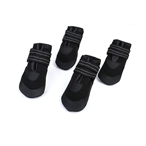 Kisangel 4 Stück wasserdichte Hundeschuhe für Winter Warme rutschfeste Boots mit Reflektierenden Elementen für Kleine Hunde Pfotenschützend und Bequem Schwarz Kisangel 4 Stück wasserdichte Hundeschuhe für Winter Warme rutschfeste Boots mit Reflektierenden Elementen für Kleine Hunde Pfotenschützend und Bequem Schwarz von Kisangel