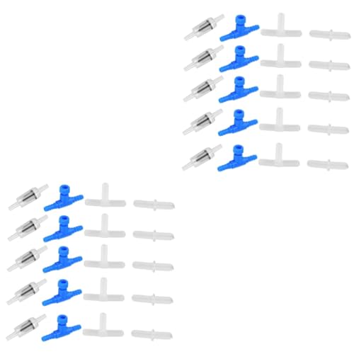 Kisangel 40 STK Aquarium Luftverteiler Luftschlauchverteiler Sauerstoffverteiler für Aquarium Sauerstoffpumpe für Aquarium Luftventil Zubehör Werkzeug shunt Spender Plastik von Kisangel
