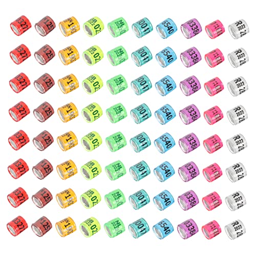 Kisangel 400stücke Aluminium Fußringe Für Tauben Und Vögel Bunte Identifikationsringe Mit Zahlen Kennzeichnen Und Trainieren Von Vögeln von Kisangel