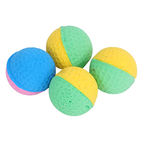 Kisangel 4stücke Katzen Spielzeug Latex Schaum Bälle Zufälligen Farben Fördert Die Natürliche Aktivität Von Katzen Schützt Möbel Und Sorgt Für Spaß von Kisangel