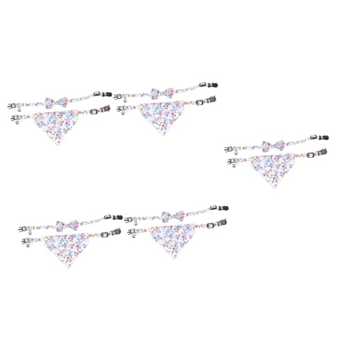Kisangel 5 Sets Haustierhalsband Glocke Verstellbar Katzenhalstuch Dekoratives Kätzchenhalsband Lustiges Partyzubehör Für Katzen von Kisangel