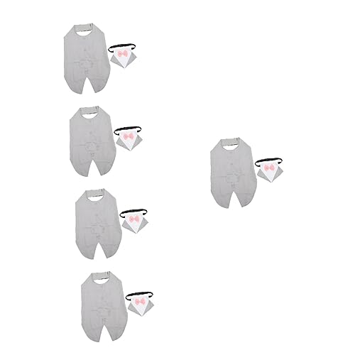 Kisangel 5 Sätze Hundeanzug Dog Bandana Halstuch für Hunde Tank-Top-Bluse Welpen-Kit Kleider Hundehochzeitskleidung ännliche Hundekleidung ännlicher Hund passen Haustieranzug Bankett von Kisangel