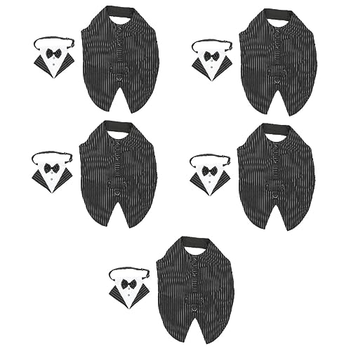 Kisangel 5 Sets Hundeanzug Aus Polyester Stilvolles -Outfit Bequemes Bandana Und Robuster Schal Haustier-hochzeitsgeschenk von Kisangel