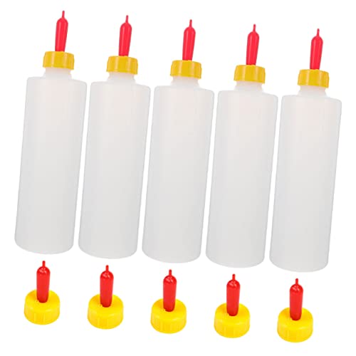 Kisangel 5 Sätze Lämmer Trinkflaschen mit Langlebigem Anti Biss Nuckel Milchflasche für Kälber Ziegen und Kleintiere Auslaufsicherer Sauger Energiesparend und Vielseitig Einsetzbar und von Kisangel