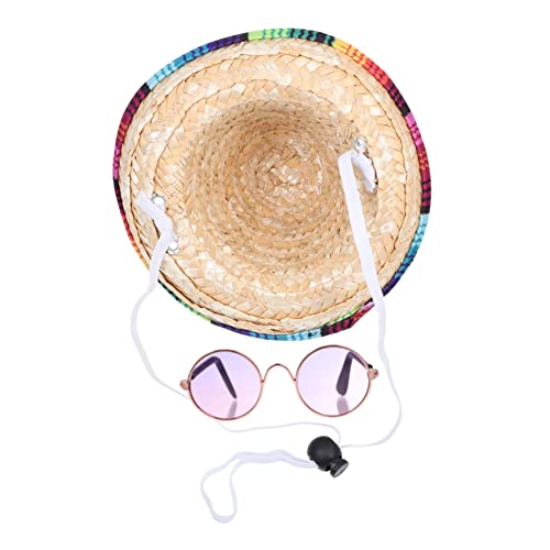 Kisangel 5 Sätze Strohhut für Haustiere Hundemütze Hund Strohhut tiermütze Tier kostüm Hüte Ornament Strohhutverzierung Kätzchen-Fotografie-Requisite Hündchen Katze Brille einstellen Kisangel 5 Sätze Strohhut für Haustiere Hundemütze Hund Strohhut tiermütze Tier kostüm Hüte Ornament Strohhutverzierung Kätzchen-Fotografie-Requisite Hündchen Katze Brille einstellen von Kisangel