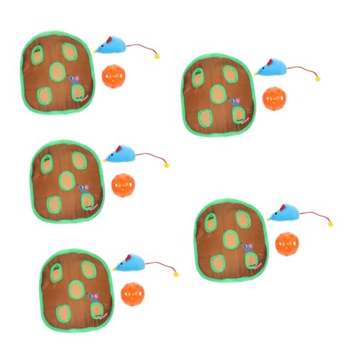 Kisangel 5 Sets Katzenlaufspielzeug Mit Neun Löchern Stoff Der Katze von Kisangel