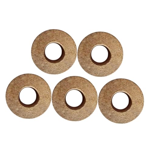 Kisangel 5 Stück Hydroponische Vase -Kappe Deckel für Hydrokultur-Pflanzgefäße Deckel für Hydrokulturgläser Hydroponik -Vase Glasdeckel aus Holz Desktop-Pflanzgefäß hölzern Light Brown von Kisangel