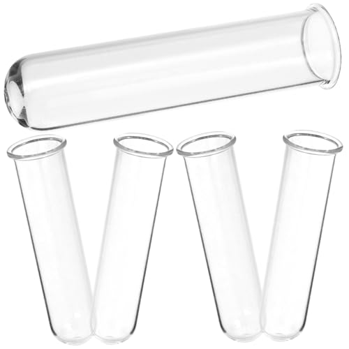 Kisangel 5stücke Glas-reagenzgläser Für Pflanzen Transparentes Wasserröhrchen Für Blumen Pflanzenanzuchtröhrchen Durchsichtiges Glasröhrchen Hydrokulturvase Anzuchtröhrchen Für Stecklinge von Kisangel
