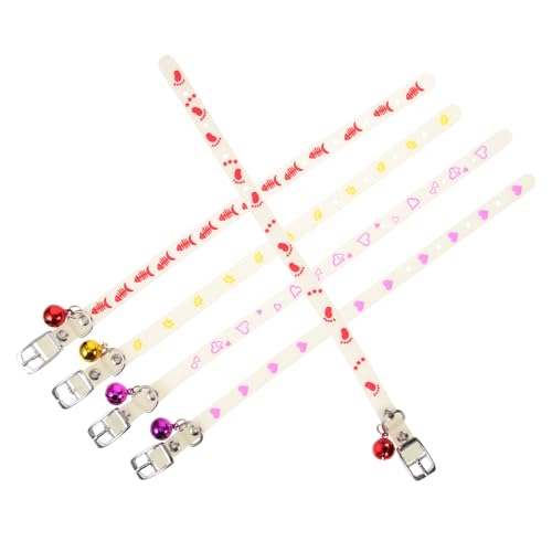 Kisangel 5 Stück Teiliges Leuchtendes Katzen und Hundehalsband Glow in The Dark Haustierhalsband mit Dekorativen Fluoreszierenden Anhängern Verstellbar Sicher für Zufällige Farbe von Kisangel