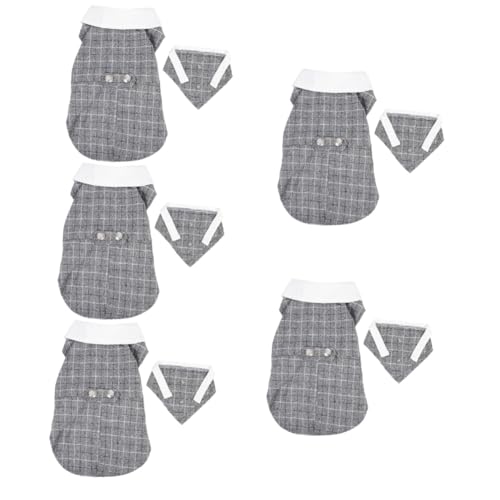 Kisangel 5-teiliges Luxuriöses Hochzeits-Outfit Für Hunde Wiederverwendbar Für Formelle Anlässe von Kisangel