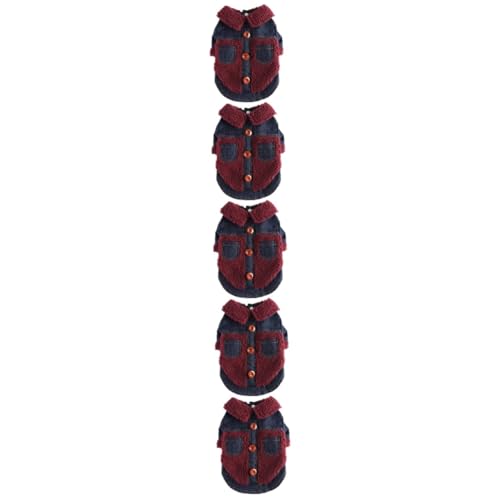 Kisangel 5St Kleidung für Haustiere Wintermäntel für Hunde Abriebfeste Hundejacke winterhundemantel hundewintermantel Kleider Hundebekleidung Welpenmantel Reißverschluss Baumwollmantel von Kisangel