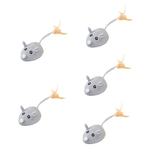 Kisangel 5st Maus Katzenspielzeug Kleines Mäusespielzeug Aufladbare Spielzeugmäuse Katzen-mäuse-Spielzeug Für Den Innenbereich Elektrische Mäuse Spielzeug Abs-Kunststoff Kätzchen Katze Maus von Kisangel