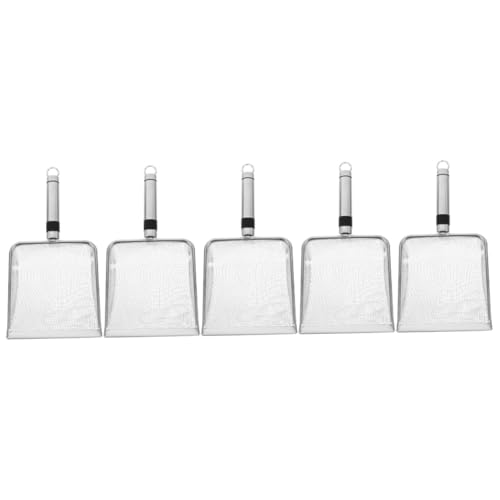 Kisangel 5St Schaufel für Katzenstreu Katzenstreuschaufel Katzenbedarf Wurfschaufel katzenklo zubehör pet Supplies Haustierzubehör streuschaufel Halter Müllschaufel Rostfreier Stahl Silver von Kisangel