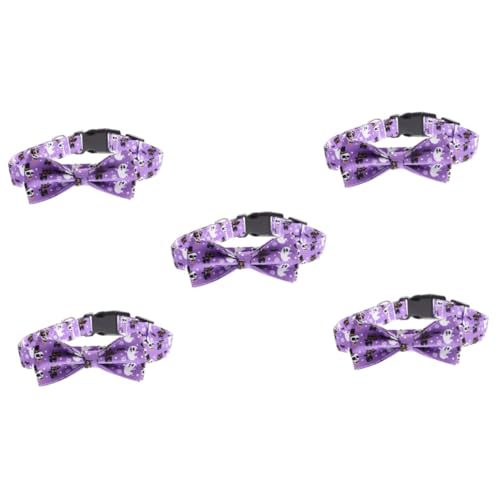 Kisangel 5st Halloween-Kragen Für Geisterkätzchen Für Welpen Verstellbares Haustierhalsband Abnehmbarer Kragen Halloween-welpenhalsband Violett Baumwolle Polyester Kisangel 5st Halloween-Kragen Für Geisterkätzchen Für Welpen Verstellbares Haustierhalsband Abnehmbarer Kragen Halloween-welpenhalsband Violett Baumwolle Polyester von Kisangel
