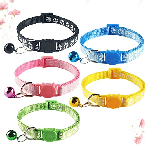 Kisangel 5 Stücke Haustier Glocke Kragen Stilvolle Katze Krawatte Kragen Für Kätzchen Katze Mode Haustier Liefert Gelb Schwarz Grün Kisangel 5 Stücke Haustier Glocke Kragen Stilvolle Katze Krawatte Kragen Für Kätzchen Katze Mode Haustier Liefert Gelb Schwarz Grün von Kisangel