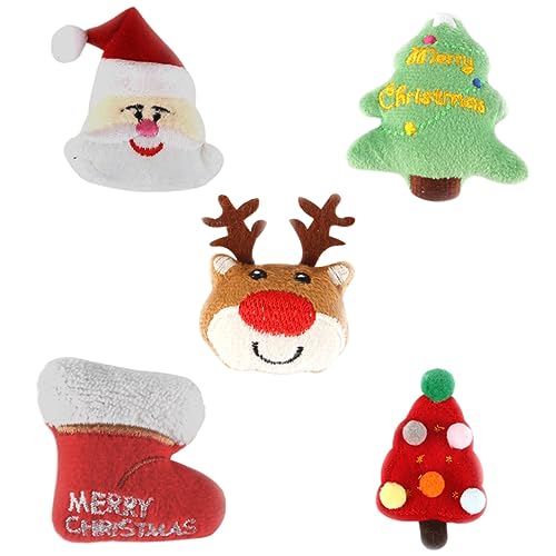 Kisangel Entzückendes Katzenspielzeug Mit Weihnachtsmotiv 5-teiliges Set Weiches Plüsch Interaktives Katzenspielzeug Kisangel Entzückendes Katzenspielzeug Mit Weihnachtsmotiv 5-teiliges Set Weiches Plüsch Interaktives Katzenspielzeug von Kisangel