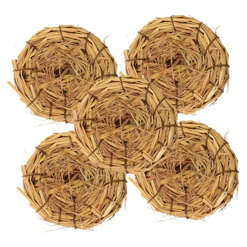 Kisangel 5 Stücke Natürliche Gras Vogel Nest Garten Decor Outdoor Vogel Nest Handwerk Für Ostern Party Dekorationen von Kisangel
