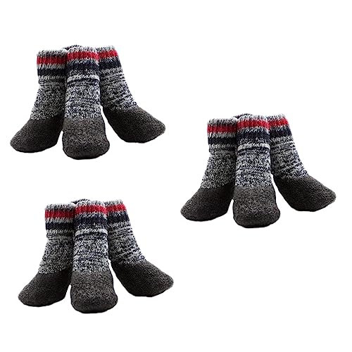 Kisangel 6 Paare Haustier Hund Socken Haustier Hund Baumwollsocken Hundesocken Wasserdicht Gepolsterte Socken Hund Warme Socken Haustiersocken Socken Für Katzen Thermische Socken rutschfest von Kisangel