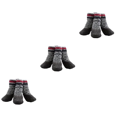 Kisangel 6 Paare Haustiersocken Slip-hundesocken Sohlenschutz Haustier Winter rutschfeste Hundesocken Hund Zylinder Socken Mit Sohlen Hundepfotenschutz Nicht Haustier Hund Wasserdicht von Kisangel