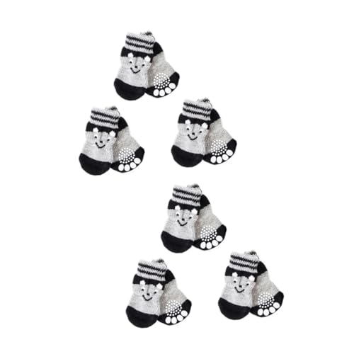 Kisangel 2 Sets Hundesocken Mit Fußriemen Für Haustiere – Sohle Bequemes Haustierschuhwerk Pfotenpflege Für Den Innenbereich 3 Paar X 2 Kisangel 2 Sets Hundesocken Mit Fußriemen Für Haustiere – Sohle Bequemes Haustierschuhwerk Pfotenpflege Für Den Innenbereich 3 Paar X 2 von Kisangel