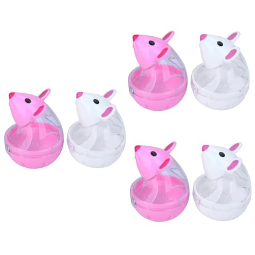 Kisangel 3sets Katzenfutter Puzzle Mäuse Spielzeug Interaktive Leckerli Dispenser Rolling Katzenspielzeug Lebensmittel Becher 2 Stücke * 3 von Kisangel
