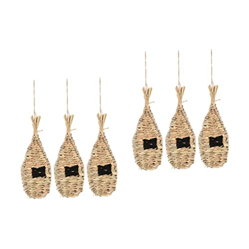 Kisangel 6 STK gewebtes Vogelnest Vogelnest Taubenkäfig Vogelrastplatz Hamster Vogelhäuser Ornament hängende Nester Vogelschutzdekorationen das Vogelnest schmücken Strohnest Vögel Vogelhaus Kisangel 6 STK gewebtes Vogelnest Vogelnest Taubenkäfig Vogelrastplatz Hamster Vogelhäuser Ornament hängende Nester Vogelschutzdekorationen das Vogelnest schmücken Strohnest Vögel Vogelhaus von Kisangel