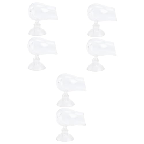 Kisangel 6 STK Roter Wurmbecher Aquarium Terrarium Wurmfutterspender Für Aquarien Trichter Futternapf Für Garnelen Futternapf Für Fischbecken Korbtablett Glas Fischfutter Füttern von Kisangel