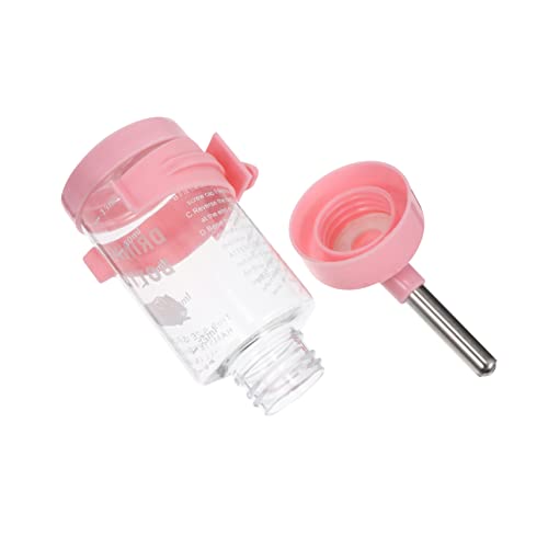 Kisangel 6 STK Trinkbrunnen Für Hamster Trinkfutterautomat Für Haustiere Häschen-trinkhäuschen Trinkflasche Für Hamster Haustiertrinker Kanne Flasche Chinchilla Welpen Rostfreier Stahl Rosa von Kisangel